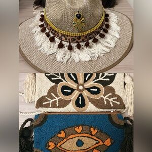 Bundled - Hat & Artisan one of one travel clutch